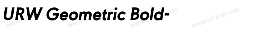 URW Geometric Bold字体转换